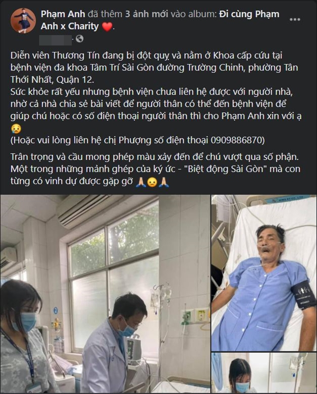 Ốc Thanh Vân xót xa, NSND Hồng Vân cầu nguyện khi biết tin đàn anh Thương Tín nhập viện 4 Ốc Thanh Vân xót xa, NSND Hồng Vân cầu nguyện khi biết tin đàn anh Thương Tín nhập viện 4