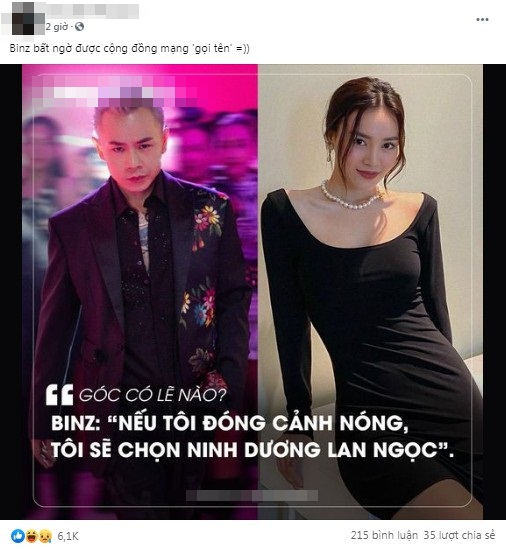 Giữa lúc nghi vấn Ninh Dương Lan Ngọc bị lộ cảnh nóng, câu nói của rapper Binz bất ngờ bị đào lại 6 Giữa lúc nghi vấn Ninh Dương Lan Ngọc bị lộ cảnh nóng, câu nói của rapper Binz bất ngờ bị đào lại 6