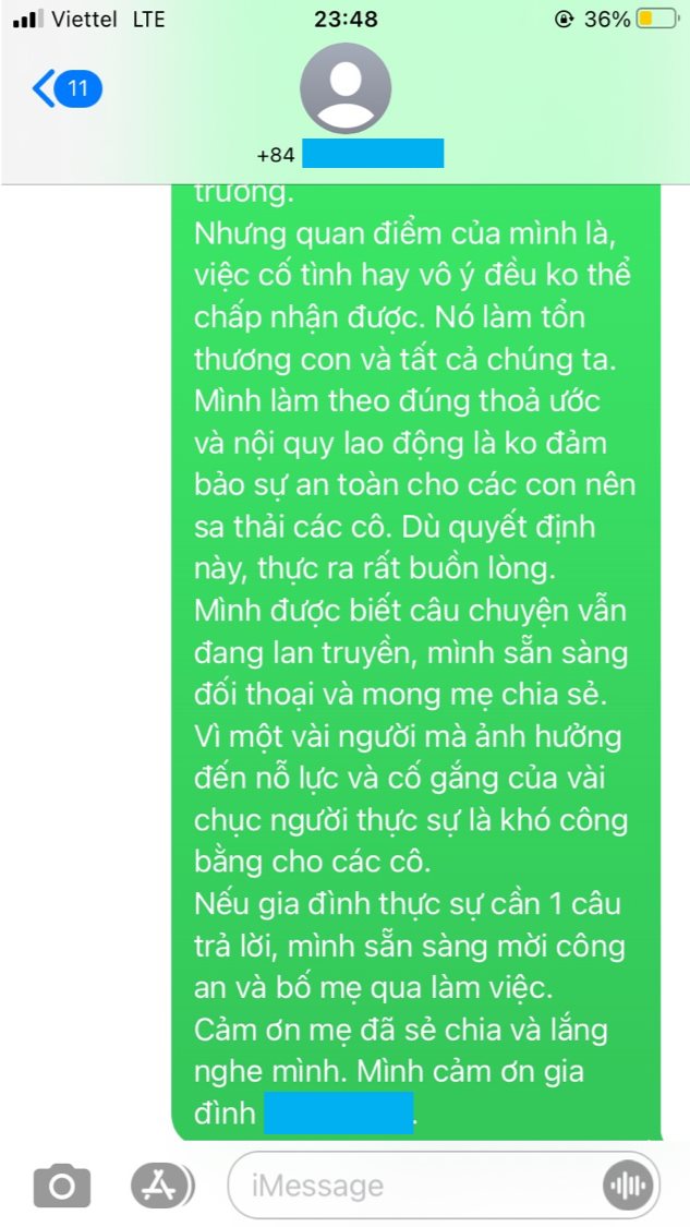 Phụ huynh ở Hà Nội tố cáo giáo viên xịt nước nóng, cấu vào người con 16 tháng tuổi 4 Phụ huynh ở Hà Nội tố cáo giáo viên xịt nước nóng, cấu vào người con 16 tháng tuổi 4