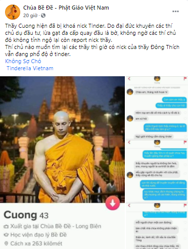Xuất hiện người tự xưng thầy chùa trên Tinder, buông lời căn dạy tránh xa cám dỗ 5 Xuất hiện người tự xưng thầy chùa trên Tinder, buông lời căn dạy tránh xa cám dỗ 5