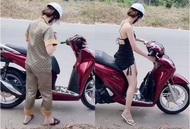 Đang đi đường bỗng dừng xe để trút bỏ xiêm y, cô gái khiến tất cả ngỡ ngàng vì lý do 1 Đang đi đường bỗng dừng xe để trút bỏ xiêm y, cô gái khiến tất cả ngỡ ngàng vì lý do 1