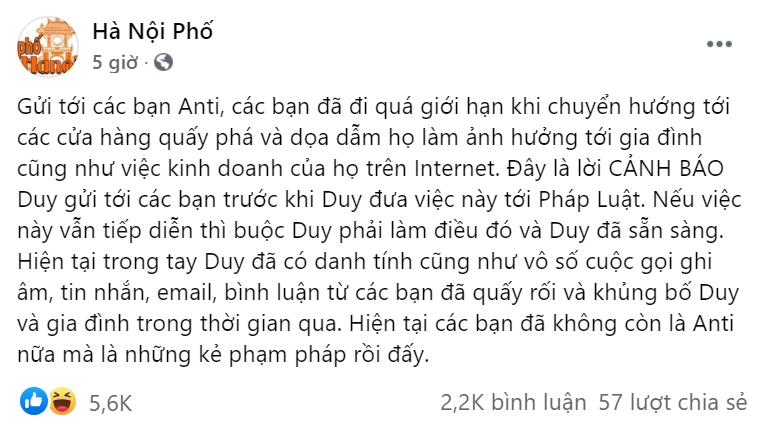 Liên tục được 'réo tên' vì những phát ngôn sai sự thật, Duy Nến muốn kiện anti fan vì 'đi quá giới hạn' 4 Liên tục được 'réo tên' vì những phát ngôn sai sự thật, Duy Nến muốn kiện anti fan vì 'đi quá giới hạn' 4
