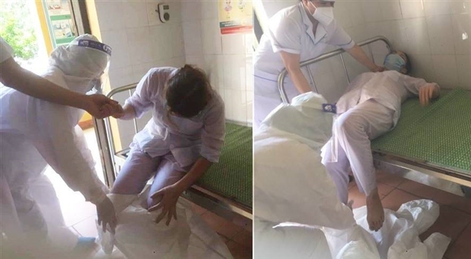 3 nữ nhân viên y tế ngất xỉu, kiệt sức trong cuộc chiến chống dịch Covid-19 tại Bắc Ninh 2