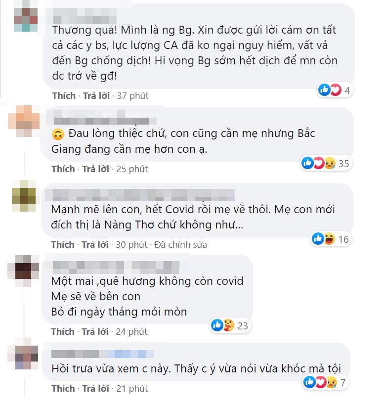 Thấy mẹ đang chi viện chống dịch Covid-19 xuất hiện trên TV, bé gái khóc nức nở giơ tay đòi bế 5 Thấy mẹ đang chi viện chống dịch Covid-19 xuất hiện trên TV, bé gái khóc nức nở giơ tay đòi bế 5