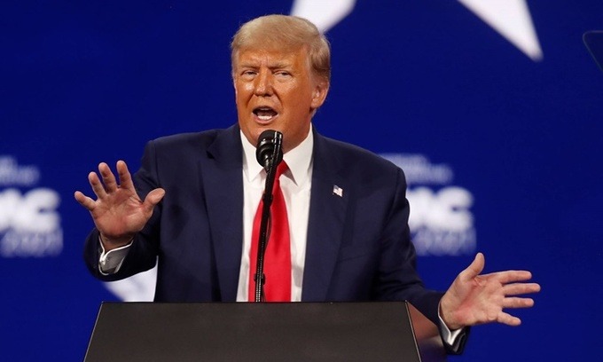Trump hiện đang bị các nền tảng mạng xã hội lớn chặn tài khoản. Ảnh: Internet Trump hiện đang bị các nền tảng mạng xã hội lớn chặn tài khoản. Ảnh: Internet