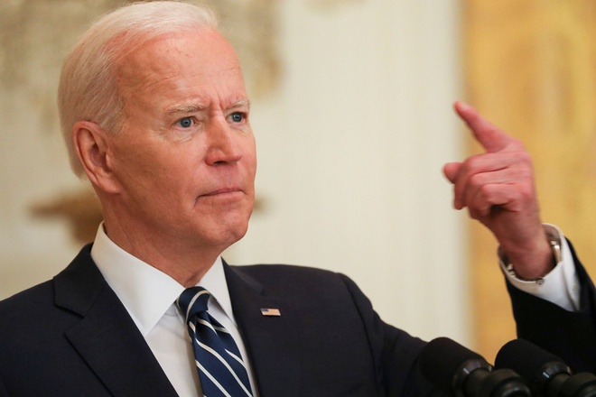 Tổng thống Joe Biden tại cuộc họp báo ngày 25/3. Ảnh: Reuters