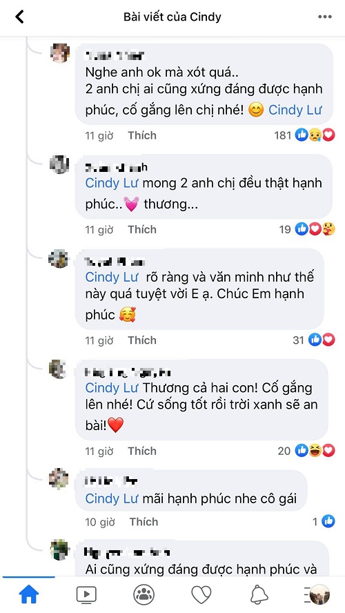 Hoài Lâm chúc phúc Cindy Lư, nói 'thương em' với người cũ 6 Hoài Lâm chúc phúc Cindy Lư, nói 'thương em' với người cũ 6