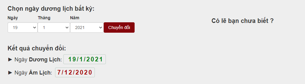 Hướng dẫn cách đổi lịch dương sang âm trong vòng 30s 5 Hướng dẫn cách đổi lịch dương sang âm trong vòng 30s 5