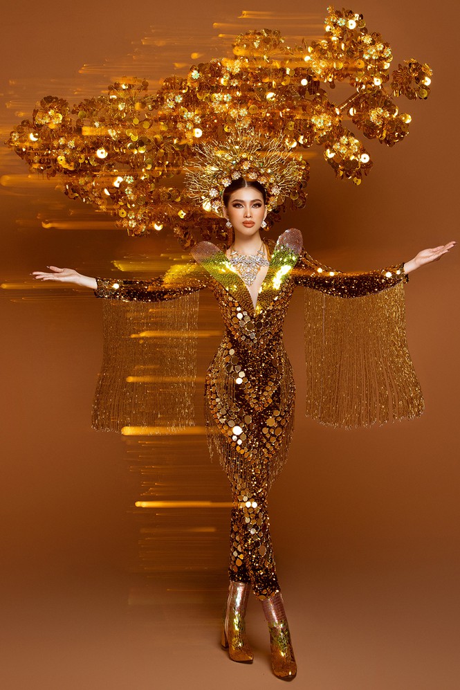 Chiêm ngưỡng trang phục dân tộc cực kì lộng lẫy của Ngọc Thảo tại Miss Grand International 2020. 4 Chiêm ngưỡng trang phục dân tộc cực kì lộng lẫy của Ngọc Thảo tại Miss Grand International 2020. 4