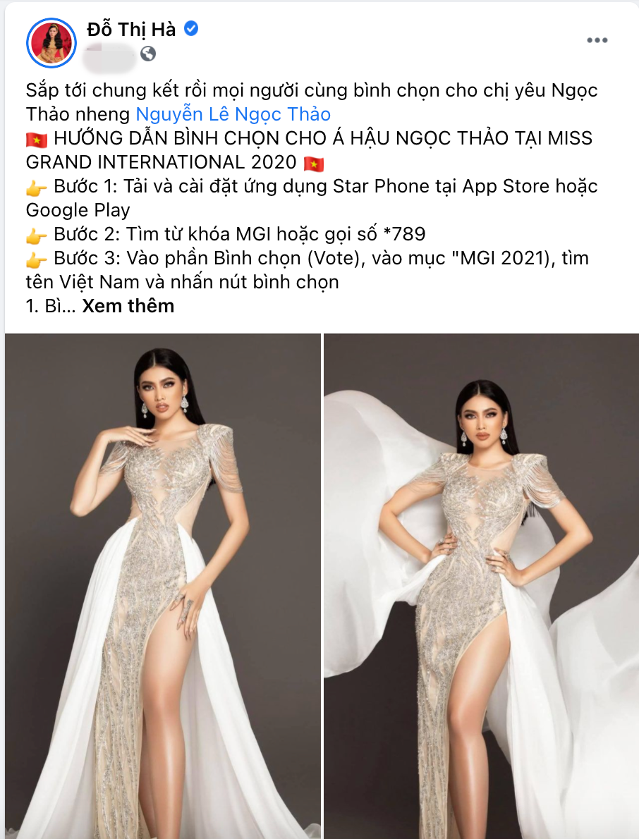 H’Hen Niê, Khánh Vân, Minh Tú kêu gọi dân tình vote cho Ngọc Thảo tại Miss Grand 2020, chiến thắng chẳng còn xa 10 H’Hen Niê, Khánh Vân, Minh Tú kêu gọi dân tình vote cho Ngọc Thảo tại Miss Grand 2020, chiến thắng chẳng còn xa 10