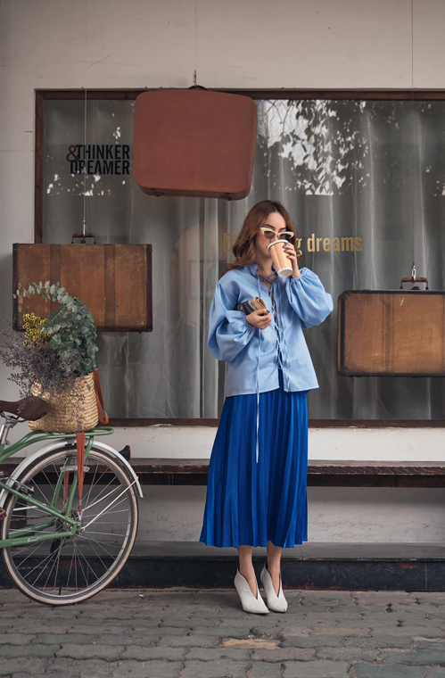 Thời trang hè: Sắc xanh thống trị tủ đồ sao Việt  3