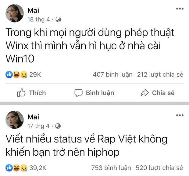 Loạt status chứng minh độ 'mặn hơn muối biển' của Mai Âm Nhạc 5 Loạt status chứng minh độ 'mặn hơn muối biển' của Mai Âm Nhạc 5