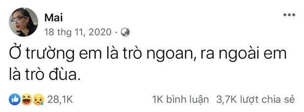 Loạt status chứng minh độ 'mặn hơn muối biển' của Mai Âm Nhạc 9 Loạt status chứng minh độ 'mặn hơn muối biển' của Mai Âm Nhạc 9