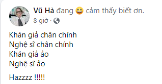 'Ngoại' Vũ Hà lên tiếng trước sự việc khán giả nuôi nghệ sĩ: Nghệ sĩ với khán giả cũng y chang chơi facebook 2 'Ngoại' Vũ Hà lên tiếng trước sự việc khán giả nuôi nghệ sĩ: Nghệ sĩ với khán giả cũng y chang chơi facebook 2