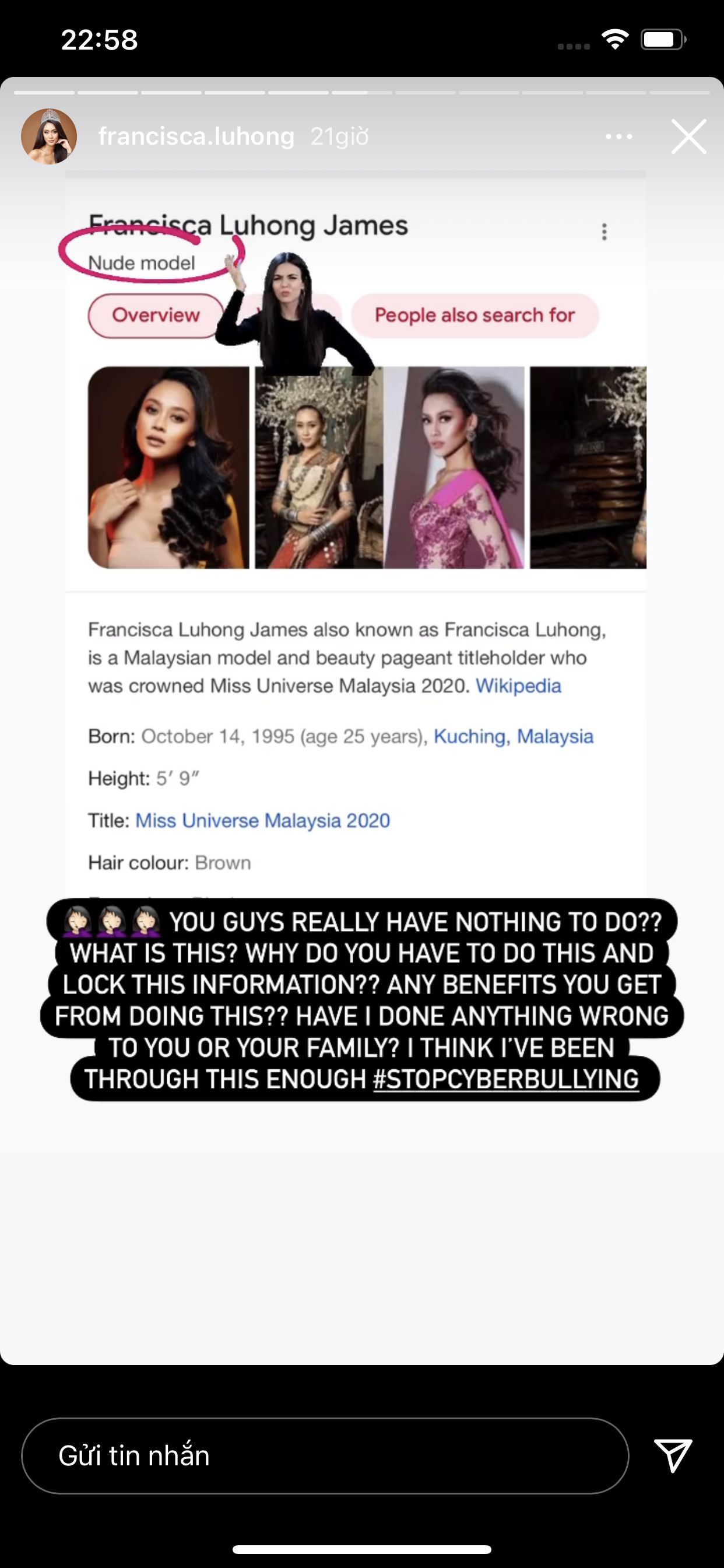 Bạn thân Khánh Vân - Hoa hậu Malaysia bức xúc vì bị chỉnh sửa thông tin trên Wikipedia 1 Bạn thân Khánh Vân - Hoa hậu Malaysia bức xúc vì bị chỉnh sửa thông tin trên Wikipedia 1