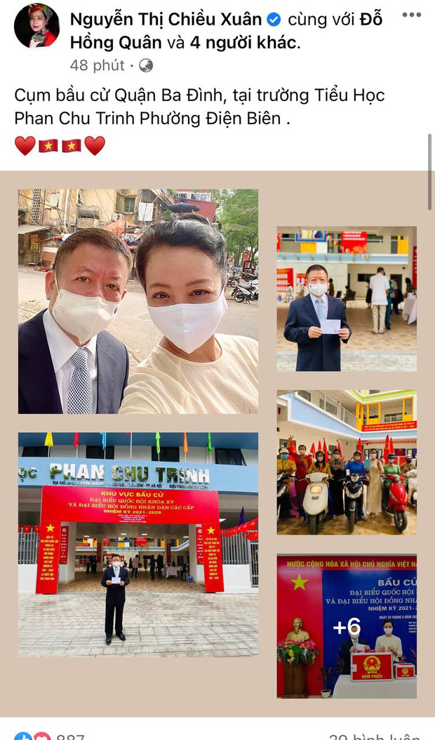 Tổng kết ngày Bầu cử của sao Việt: Vy Oanh bầu bí nhưng vô cùng hăng hái, Xuân Bắc, Tiểu Vy nhập ‘team dậy sớm’, Khánh Vân ở phương xa vẫn không quên hưởng ứng 12 Tổng kết ngày Bầu cử của sao Việt: Vy Oanh bầu bí nhưng vô cùng hăng hái, Xuân Bắc, Tiểu Vy nhập ‘team dậy sớm’, Khánh Vân ở phương xa vẫn không quên hưởng ứng 12