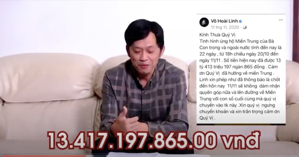 Ê-kíp tiết lộ lý do Hoài Linh không ‘lên tiếng sớm hơn’ về ồn ào 13 tỷ đồng 1 Ê-kíp tiết lộ lý do Hoài Linh không ‘lên tiếng sớm hơn’ về ồn ào 13 tỷ đồng 1