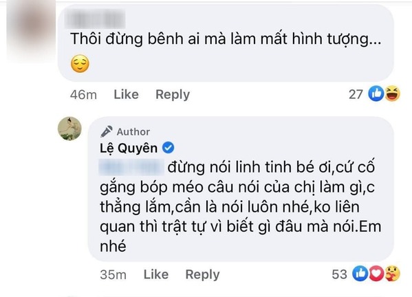 Phản ứng của Lệ Quyên khi bị khán giả chê không làm từ thiện 2 Phản ứng của Lệ Quyên khi bị khán giả chê không làm từ thiện 2