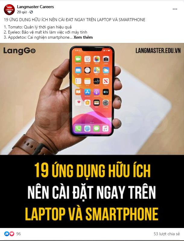 Sự nghiệp thăng hoa nhờ follow fanpage tuyển dụng lớn nhất Việt Nam Langmaster Careers 1 Sự nghiệp thăng hoa nhờ follow fanpage tuyển dụng lớn nhất Việt Nam Langmaster Careers 1