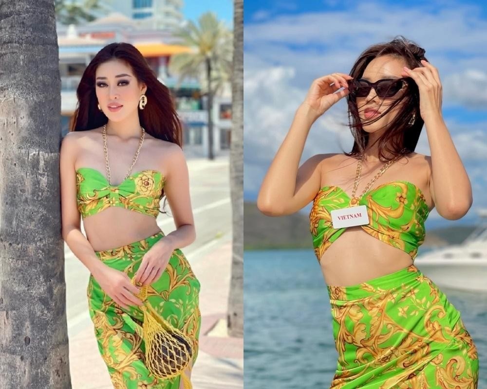Đỗ Thị Hà đụng hàng với Khánh Vân Đỗ Thị Hà đụng hàng với Khánh Vân