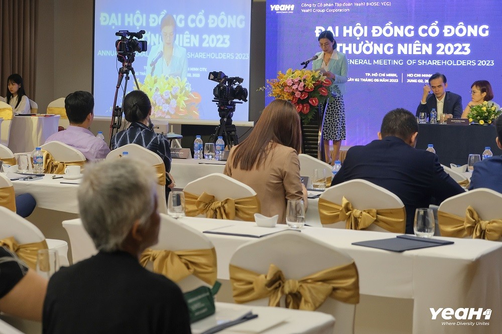 Công ty Cổ phần Tập đoàn Yeah1 tổ chức thành công phiên họp Đại hội đồng cổ đông thường niên 2023 - Ảnh 2 Công ty Cổ phần Tập đoàn Yeah1 tổ chức thành công phiên họp Đại hội đồng cổ đông thường niên 2023 - Ảnh 2
